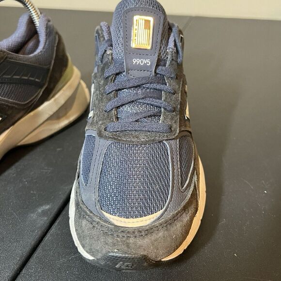 New Balance Made in USA 990 V5 W990NV5 Black Blue Shoes Women's‎ Size 8 B - Picture 3 of 8
